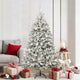 Vidaxl kunstkerstboom met 300 led groen en wit 180 cm pvc en metaal