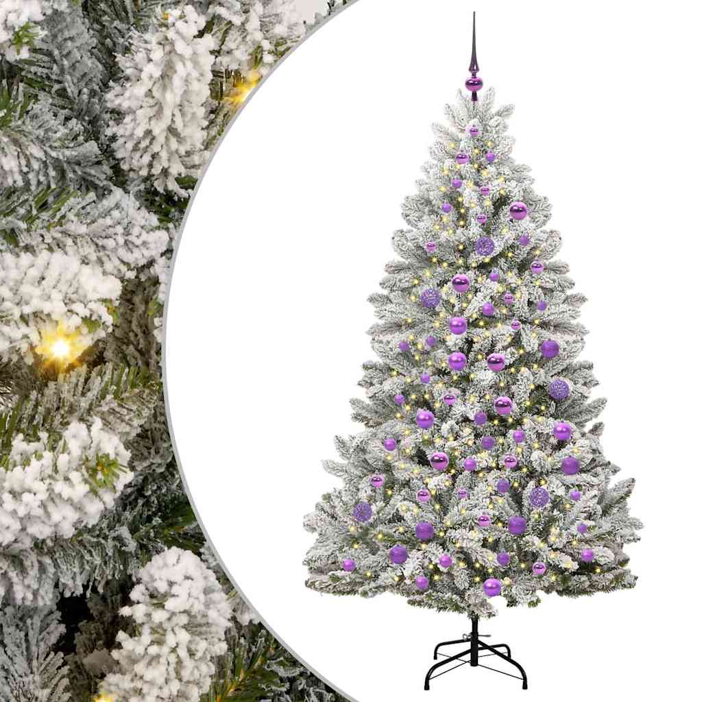 Albero di Natale artificiale Vidaxx con 300 LED verdi e bianchi 180 cm in PVC e metallo