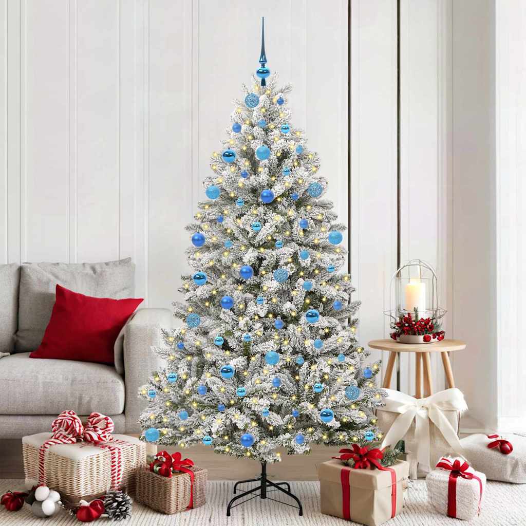 Vidaxx árbol de Navidad artificial con 300 LED verde y blanco 180 cm PVC y metal
