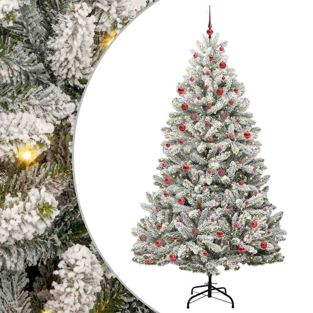 Albero di Natale artificiale Vidaxx con 300 LED verdi e bianchi 210 cm in PVC e metallo