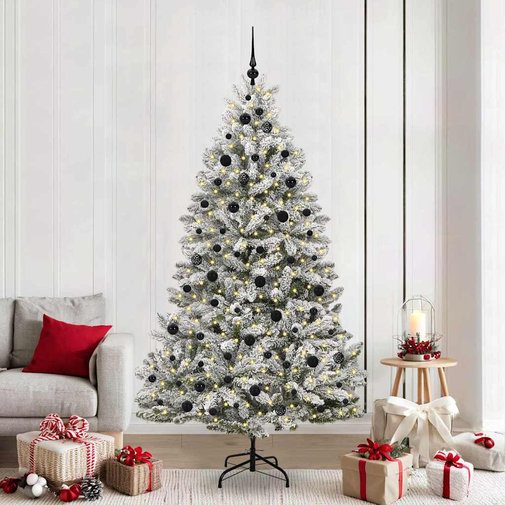 Albero di Natale artificiale Vidaxx con 300 LED verdi e bianchi 210 cm in PVC e metallo