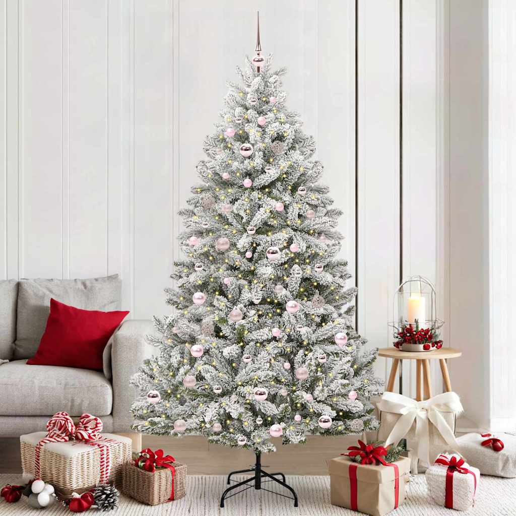 Albero di Natale artificiale Vidaxx con 300 LED verdi e bianchi 210 cm in PVC e metallo
