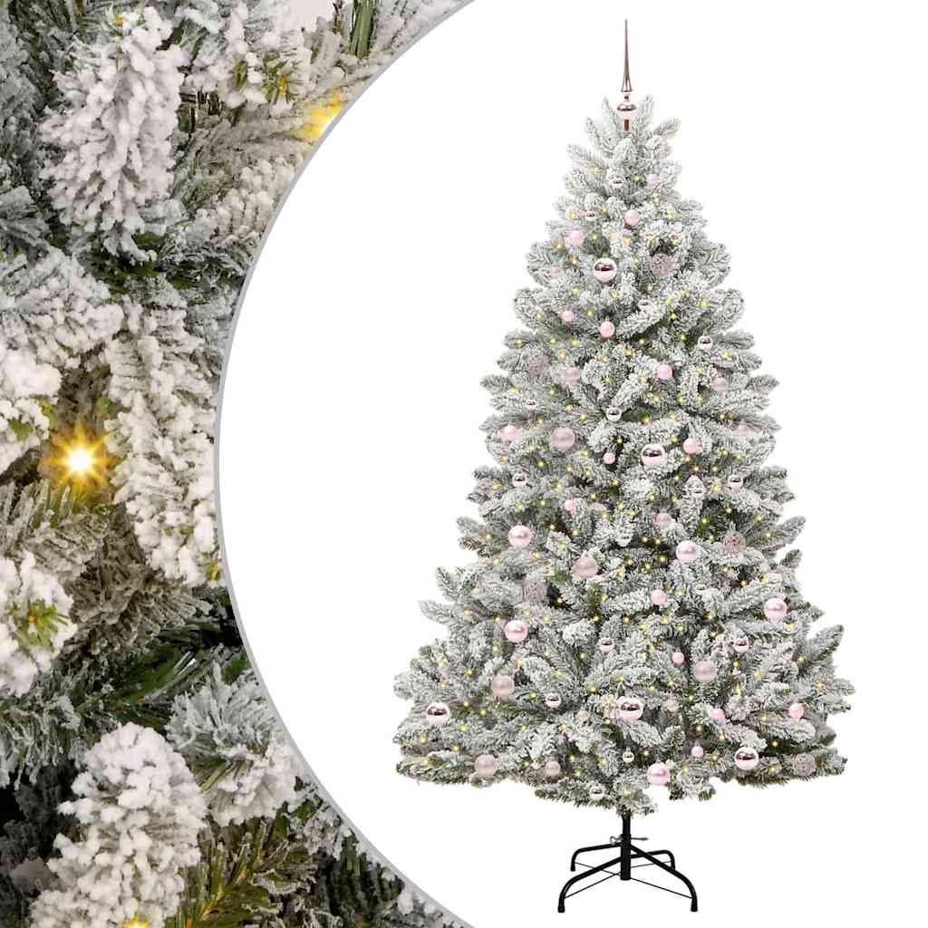 Albero di Natale artificiale Vidaxx con 300 LED verdi e bianchi 210 cm in PVC e metallo