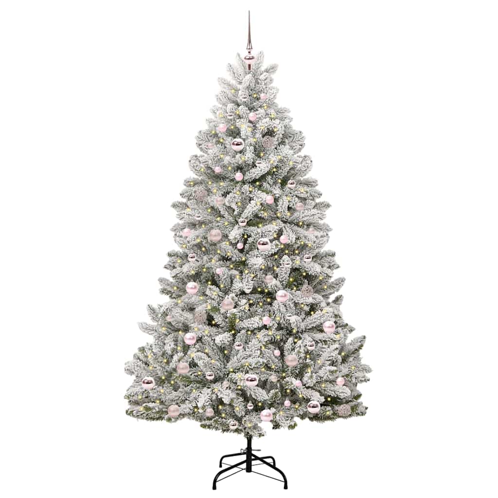 Albero di Natale artificiale Vidaxx con 300 LED verdi e bianchi 210 cm in PVC e metallo