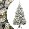 Vidaxl kunstkerstboom met 300 led groen en wit 210 cm pvc en metaal