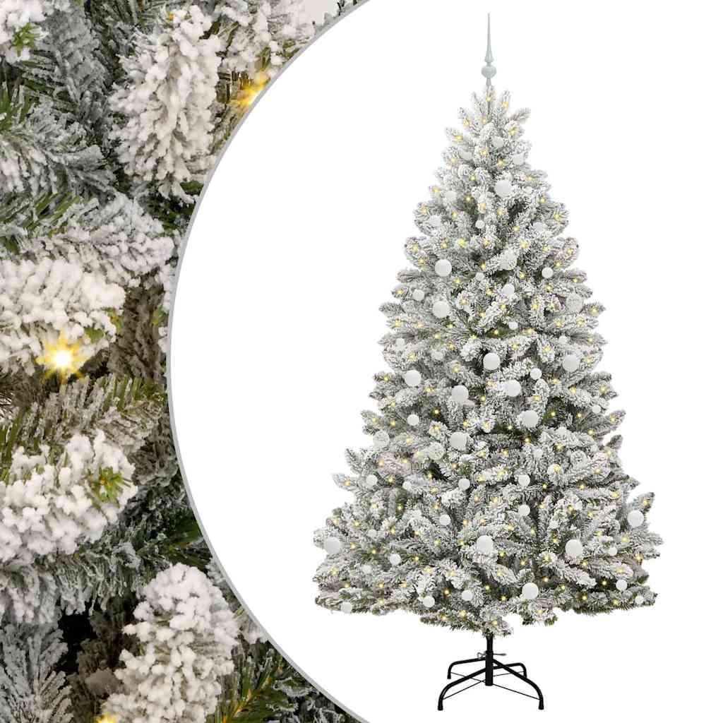 Albero di Natale artificiale Vidaxx con 300 LED verdi e bianchi 210 cm in PVC e metallo