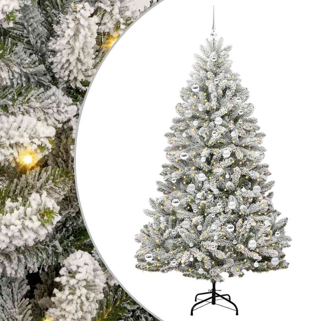 Albero di Natale artificiale Vidaxx con 300 LED verdi e bianchi 210 cm in PVC e metallo