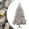 Vidaxl kunstkerstboom met 300 led groen en wit 210 cm pvc en metaal