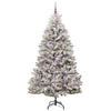 Vidaxl kunstkerstboom met 300 led groen en wit 210 cm pvc en metaal