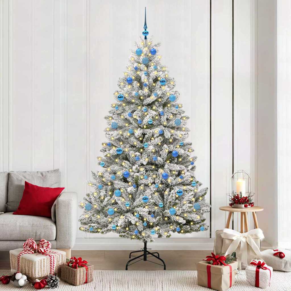 Vidaxx árbol de Navidad artificial con 300 LED verde y blanco 210 cm PVC y metal