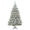Vidaxl kunstkerstboom met 300 led groen en wit 210 cm pvc en metaal