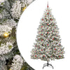 Vidaxl kunstkerstboom met 300 led groen en wit 240 cm pvc en metaal