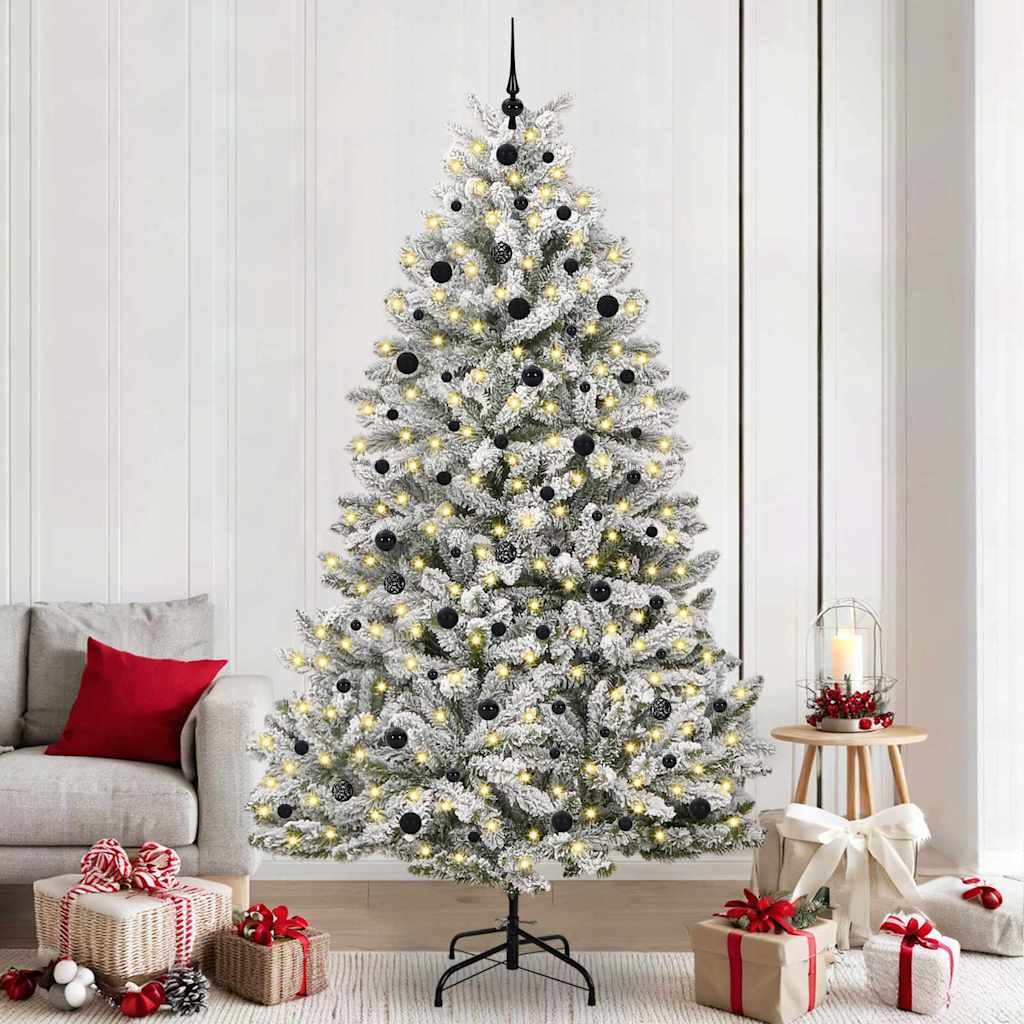 Albero di Natale artificiale Vidaxx con 300 LED verdi e bianchi, 240 cm in PVC e metallo