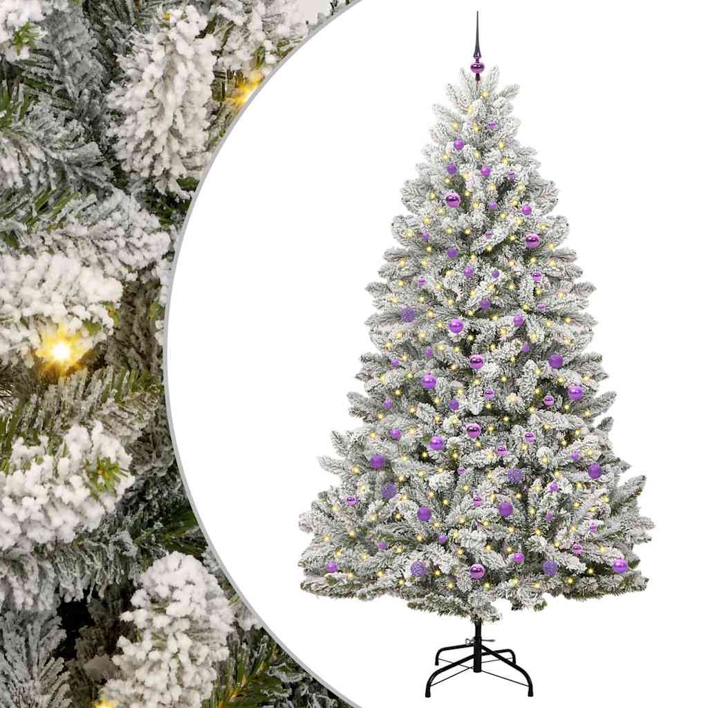 Albero di Natale artificiale Vidaxx con 300 LED verdi e bianchi, 240 cm in PVC e metallo