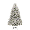 Vidaxl kunstkerstboom met 300 led groen en wit 270 cm pvc en metaal