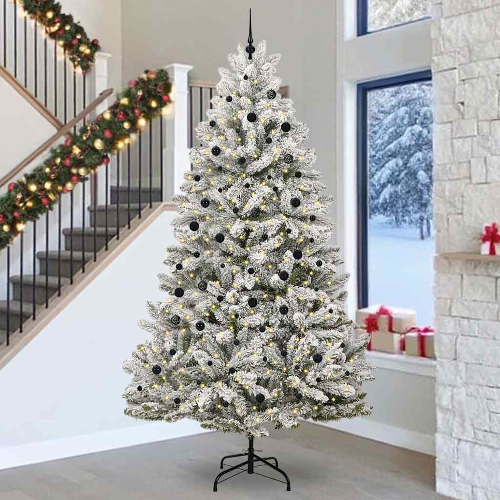 Albero di Natale artificiale Vidaxx con 300 LED verdi e bianchi, PVC e metallo da 300 cm