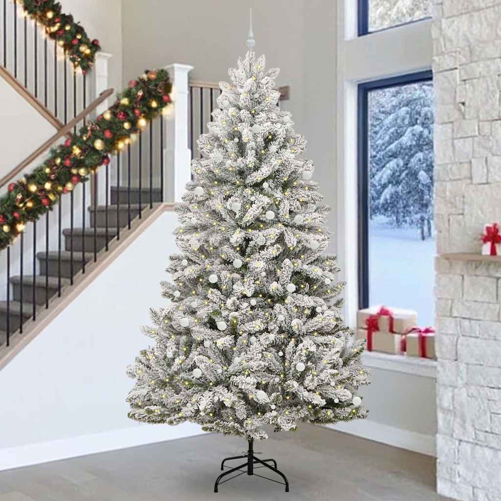 Albero di Natale artificiale Vidaxx con 300 LED verdi e bianchi, PVC e metallo da 300 cm