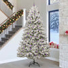 Vidaxl kunstkerstboom met 300 led groen en wit 300 cm pvc en metaal