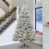 Vidaxl kunstkerstboom met 300 led groen en wit 300 cm pvc en metaal