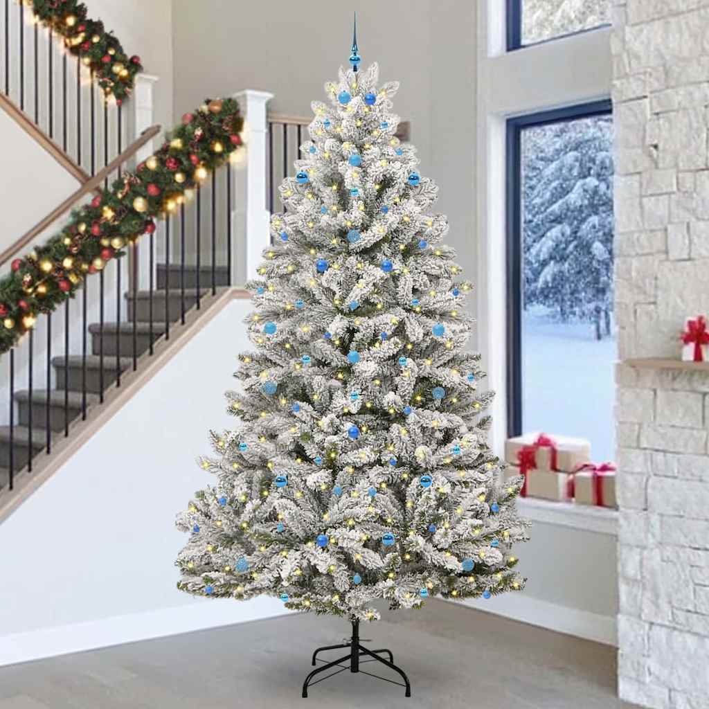Albero di Natale artificiale Vidaxx con 300 LED verdi e bianchi, PVC e metallo da 300 cm