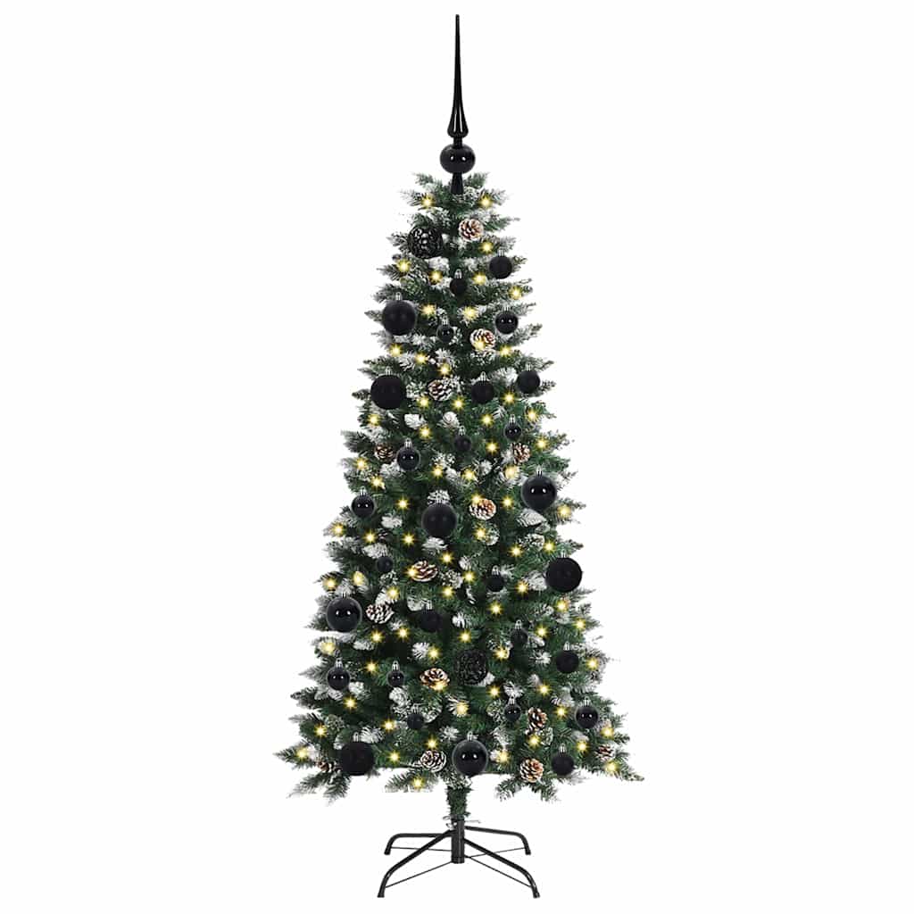 Albero di Natale artificiale VidaXL con 150 LED verdi, 120 cm in PVC e plastica e acciaio