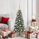 Albero di Natale artificiale VidaXL con 150 LED verdi, 120 cm in PVC e plastica e acciaio