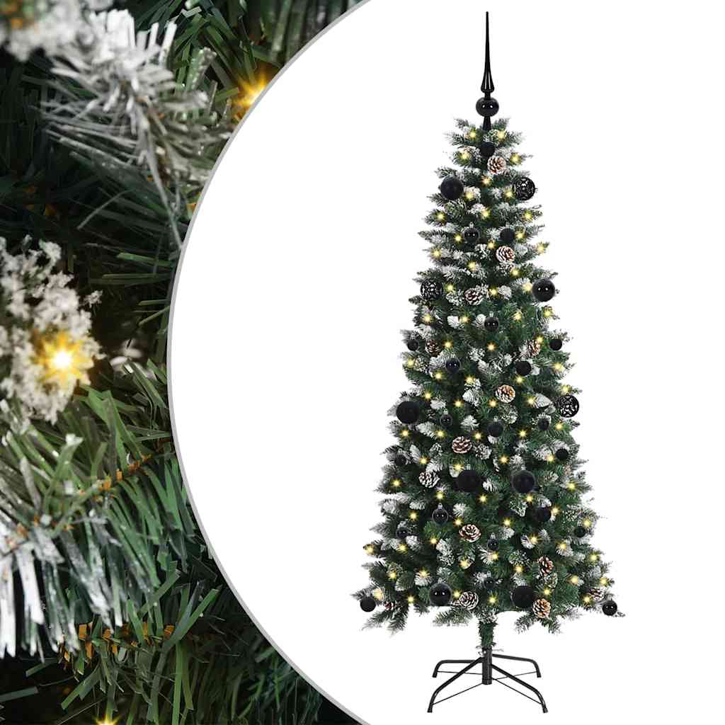 Albero di Natale artificiale VidaXL con 150 LED verdi, 150 cm in PVC e plastica e acciaio