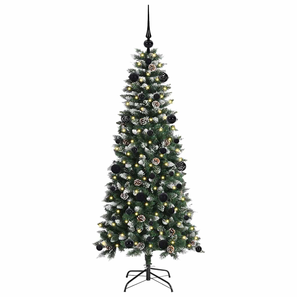 Albero di Natale artificiale VidaXL con 150 LED verdi, 150 cm in PVC e plastica e acciaio