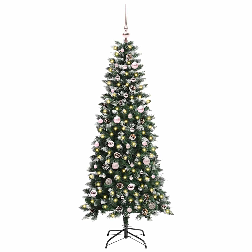 Albero di Natale artificiale VidaXL con 150 LED verdi, 150 cm in PVC e plastica e acciaio
