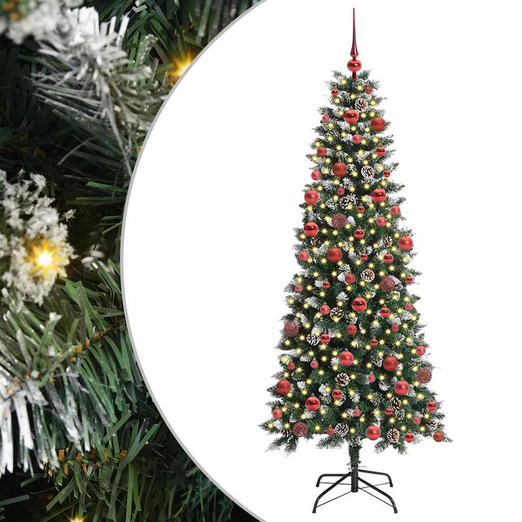 Albero di Natale artificiale Vidaxx con 300 LED verdi 180 cm in PVC e plastica e acciaio