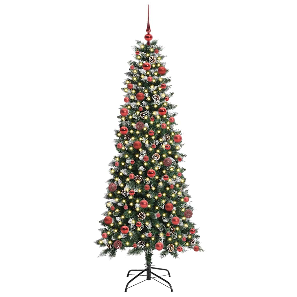 Albero di Natale artificiale Vidaxx con 300 LED verdi 180 cm in PVC e plastica e acciaio