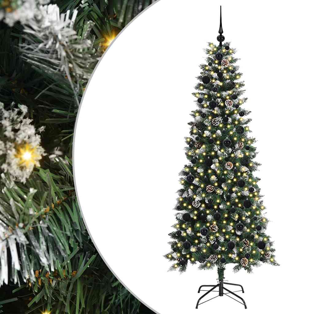 Albero di Natale artificiale Vidaxx con 300 LED verdi 180 cm in PVC e plastica e acciaio