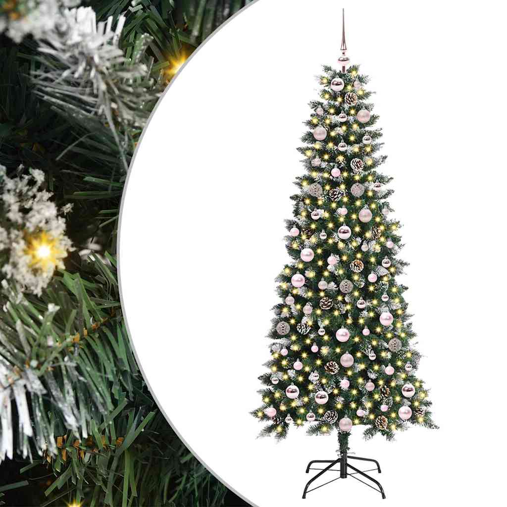 Albero di Natale artificiale Vidaxx con 300 LED verdi 180 cm in PVC e plastica e acciaio