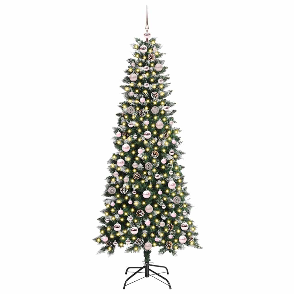 Albero di Natale artificiale Vidaxx con 300 LED verdi 180 cm in PVC e plastica e acciaio