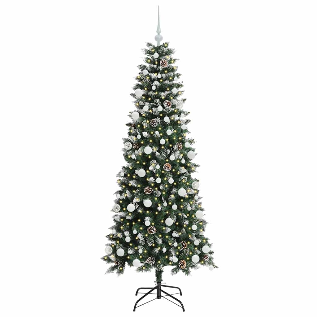 Albero di Natale artificiale Vidaxx con 300 LED verdi 180 cm in PVC e plastica e acciaio