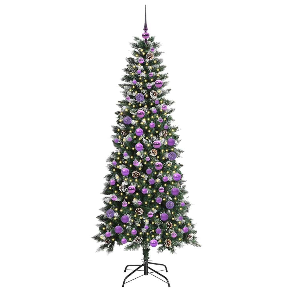 Albero di Natale artificiale Vidaxx con 300 LED verdi 180 cm in PVC e plastica e acciaio