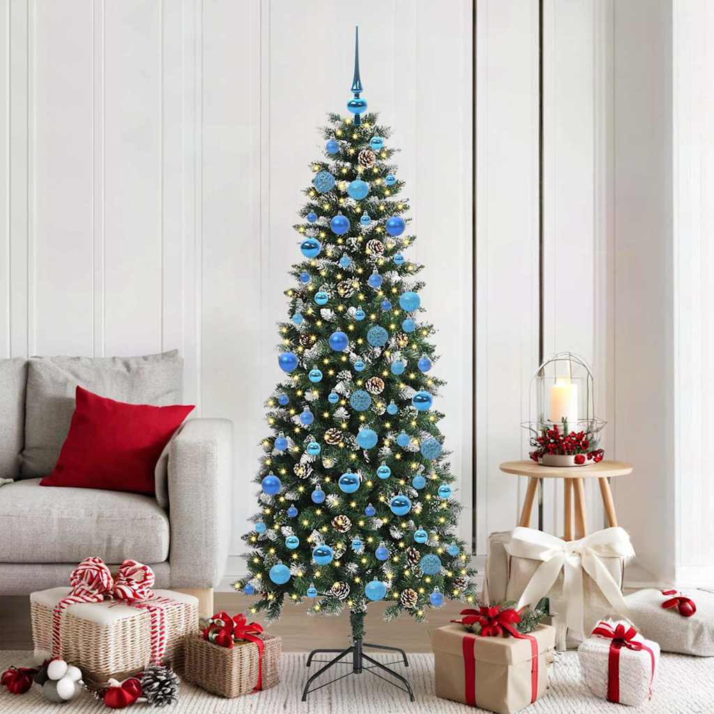 Vidaxx árbol de Navidad artificial con 300 LED verde 180 cm PVC y plástico y acero