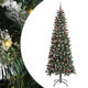 Albero di Natale artificiale VidaXL con 300 LED verdi, 210 cm in PVC e plastica e acciaio