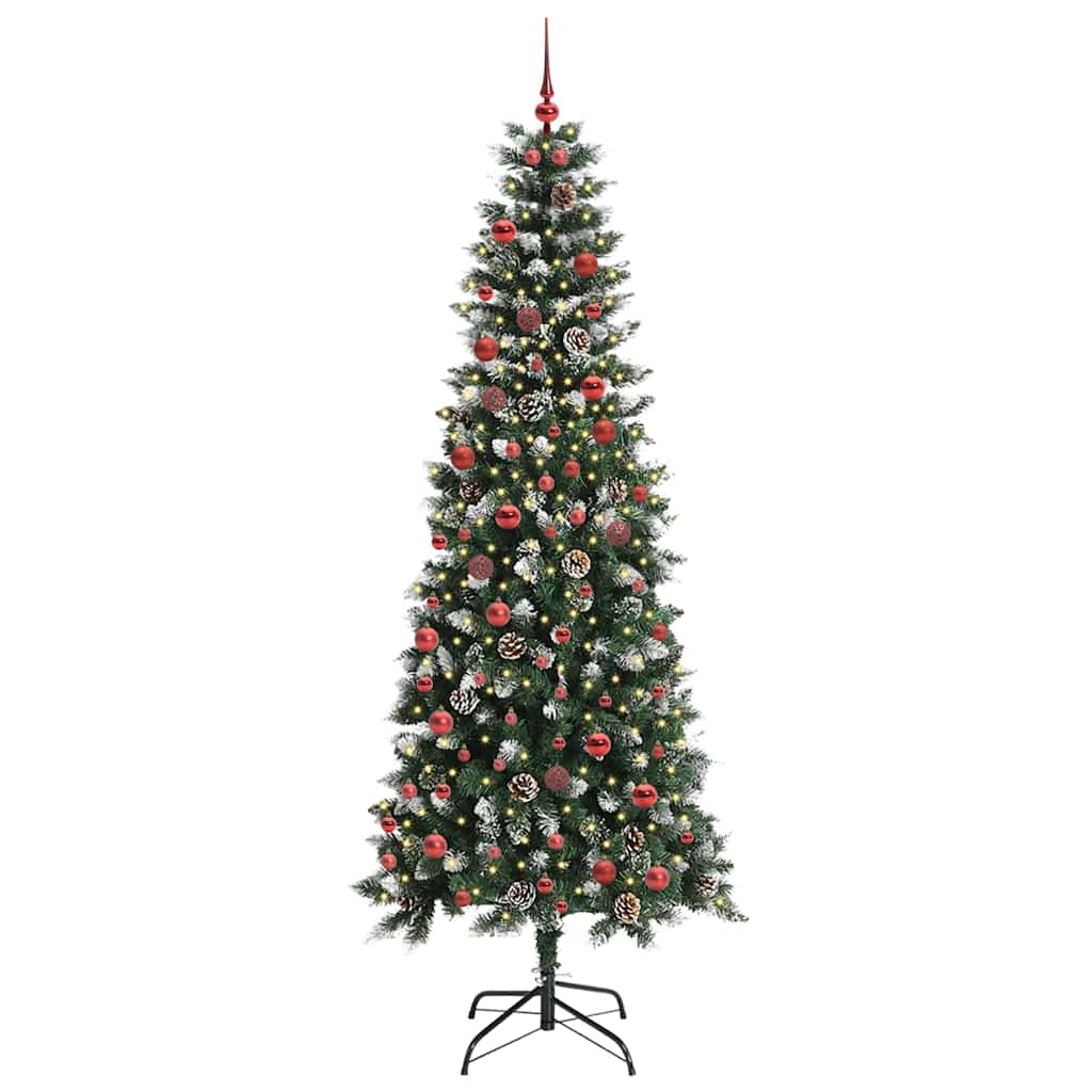 Albero di Natale artificiale VidaXL con 300 LED verdi, 210 cm in PVC e plastica e acciaio