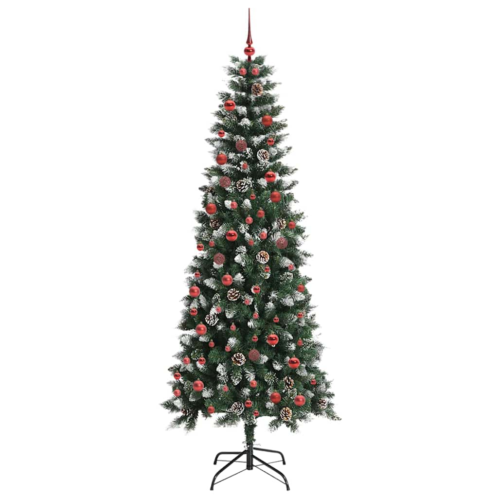 Albero di Natale artificiale VidaXL con 300 LED verdi, 210 cm in PVC e plastica e acciaio