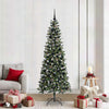 Albero di Natale artificiale VidaXL con 300 LED verdi, 210 cm in PVC e plastica e acciaio