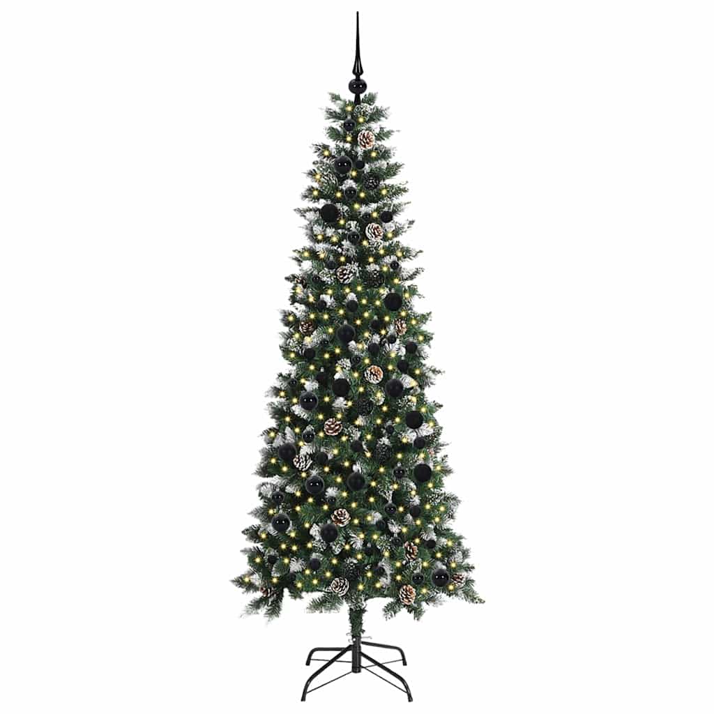 Albero di Natale artificiale VidaXL con 300 LED verdi, 210 cm in PVC e plastica e acciaio