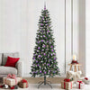 Albero di Natale artificiale Vidaxx con 300 LED verdi, 240 cm in PVC e plastica e acciaio