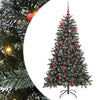 Albero di Natale artificiale VidaXL con 150 LED verdi, 150 cm in PVC e plastica e acciaio