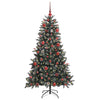 Albero di Natale artificiale VidaXL con 150 LED verdi, 150 cm in PVC e plastica e acciaio