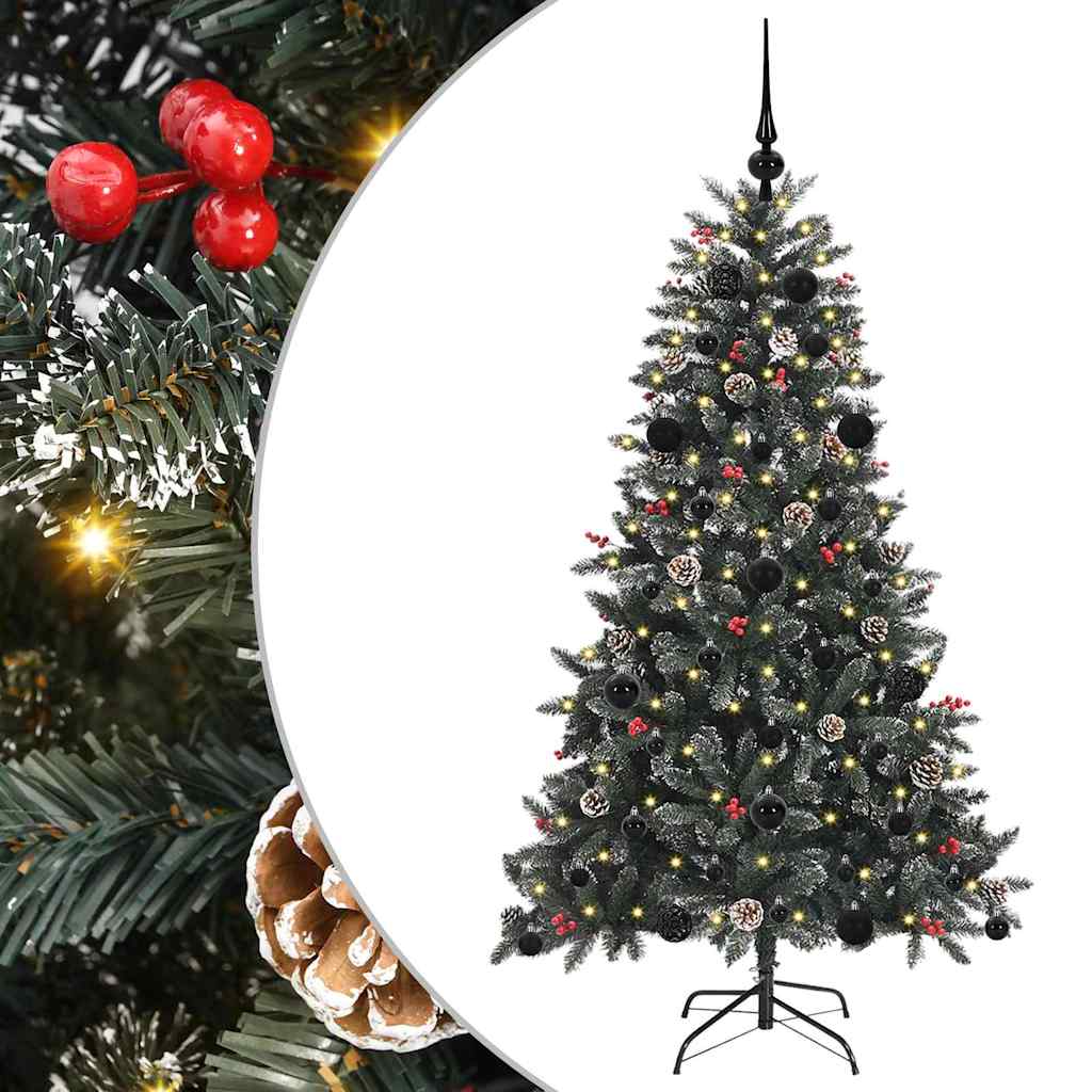 Albero di Natale artificiale VidaXL con 150 LED verdi, 150 cm in PVC e plastica e acciaio