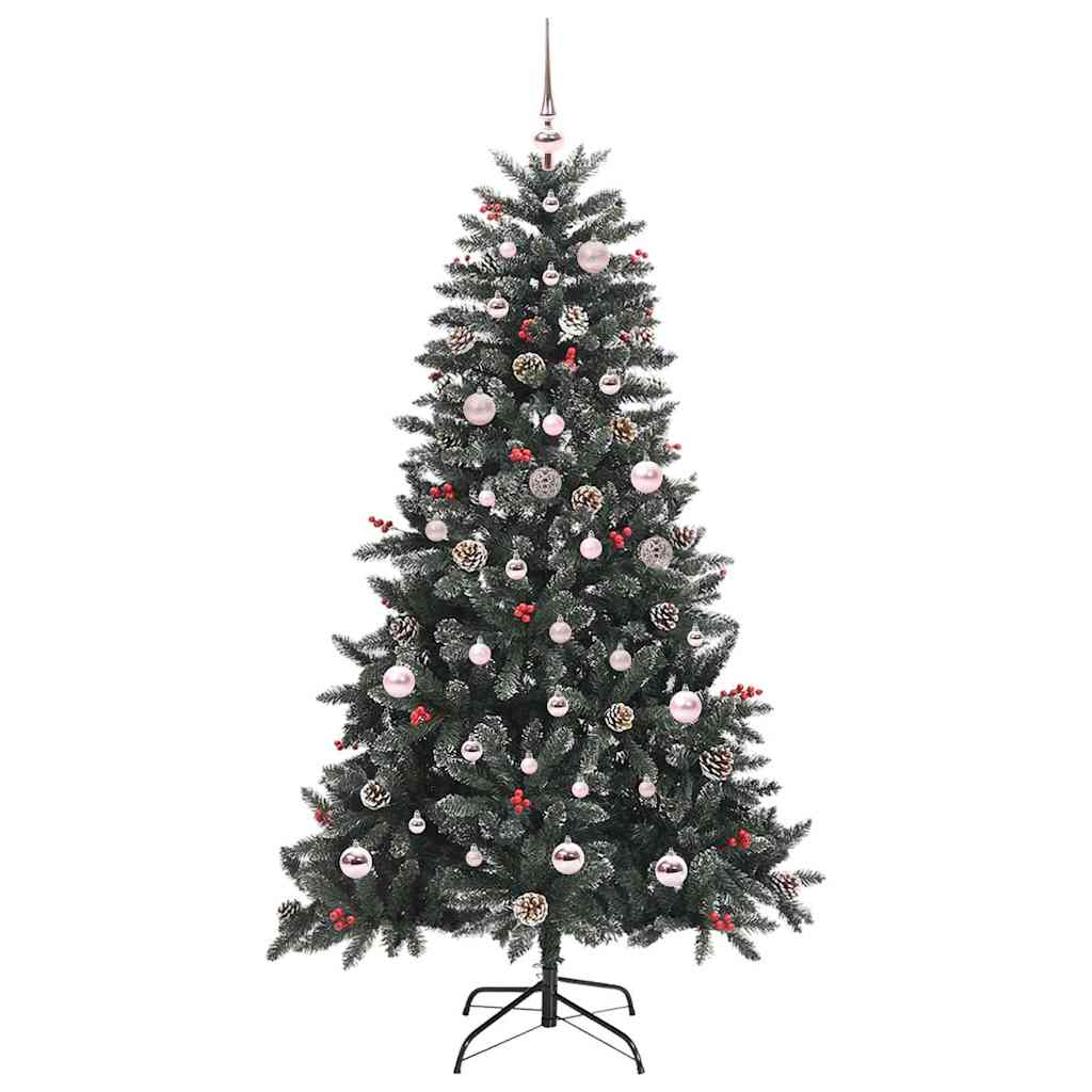 Albero di Natale artificiale VidaXL con 150 LED verdi, 150 cm in PVC e plastica e acciaio