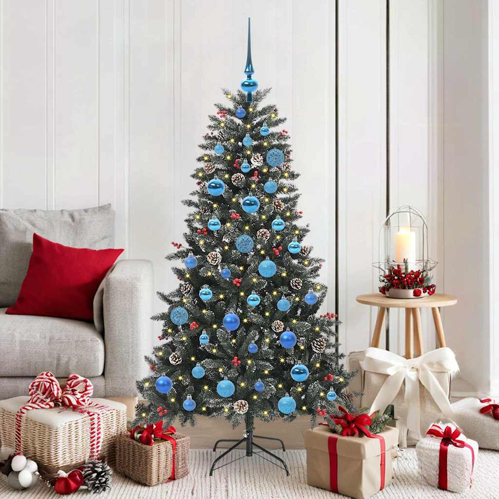 Albero di Natale artificiale VidaXL con 150 LED verdi, 150 cm in PVC e plastica e acciaio