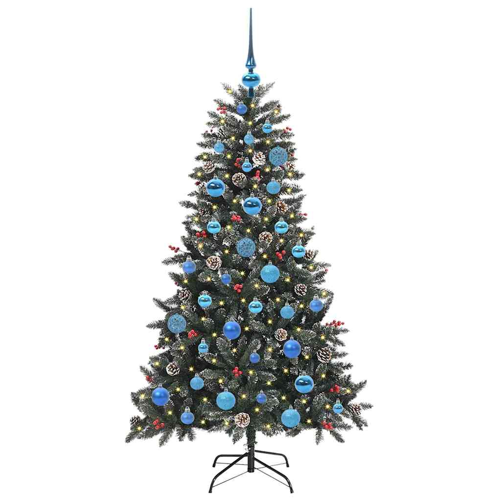 Albero di Natale artificiale VidaXL con 150 LED verdi, 150 cm in PVC e plastica e acciaio
