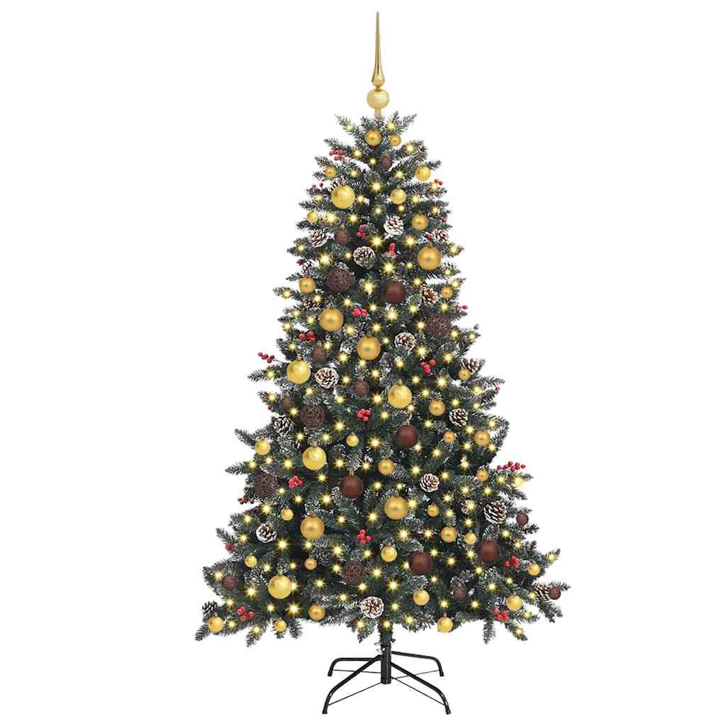 Albero di Natale artificiale Vidaxx con 300 LED verdi 180 cm in PVC e plastica e acciaio